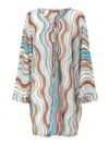 Missoni Cover Up With Cut-out Detailing And Long Sleeves In Blue