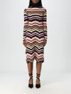Missoni Kleid Mit Rollkragen Und Intarsienmuster In Multicolor
