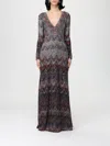 Missoni Midi Dress With Zigzag Pattern In Brown