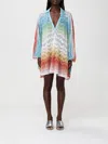 Missoni Short Caftan Cover-up In Shaded Lame Viscose Multicolor In Multi