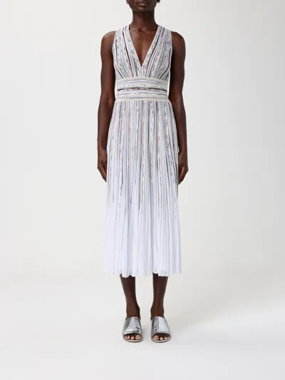 Missoni Striped Knit Midi Dress Empire Waist In Multi
