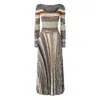 Missoni Langes Kleid Mit Plissiertem Rock Und Streifen In Multi