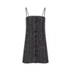 Missoni Spaghetti Strap Plaid Dress Featuring Buttons In Black