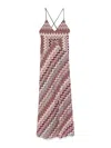 Missoni Sleeveless Long Dress In Multicolour