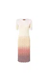 Missoni Chevron Pattern Maxi Dress In Cotton Blend In Multicolour
