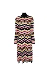 Missoni Kleid Mit Rollkragen Und Intarsienmuster In Multicolour