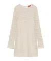 Missoni Short Dress With Long Sleeves And Unique Construction In Nude