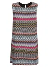 Missoni Metallic Crochet-knit Mini Dress In Multi