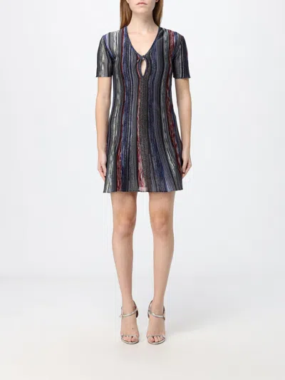 Missoni Dress Woman Color Blue In Multi