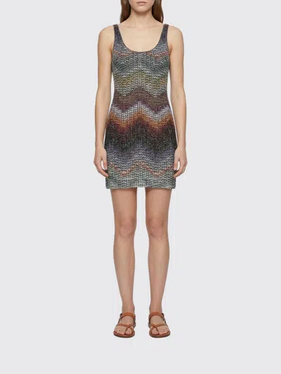 Missoni Chevron-pattern Mini Dress In Black