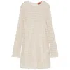 Missoni Short Dress With Long Sleeves And Unique Construction In Beige