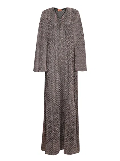 Missoni Long Kaftan Black And Bronze