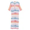 Missoni Long Cover Up In Blue/silver