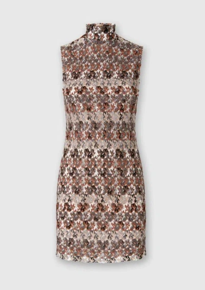 Missoni Minikleid Mit Stehkragen Aus Strukturierter Spitze In Multi