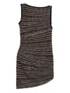 Missoni Sequin-striped Sleeveless Mini Dress In Brown