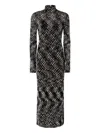 Missoni Langes Kleid Mit Stehkragen Aus Flammspitze In Brown