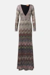 Missoni Midi Dress With Zigzag Pattern In Gray