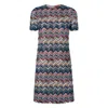 Missoni Short Dress With Half Sleeves In Embroidered Lace In Multi
