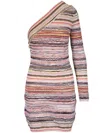 Missoni Striped Mini Dress In Multicolour