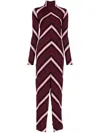 Missoni High Collar Long Sleeve Dress In Nero E Rosa