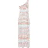 Missoni Zig-zag Intarsia Fine Knit Midi Dress In White