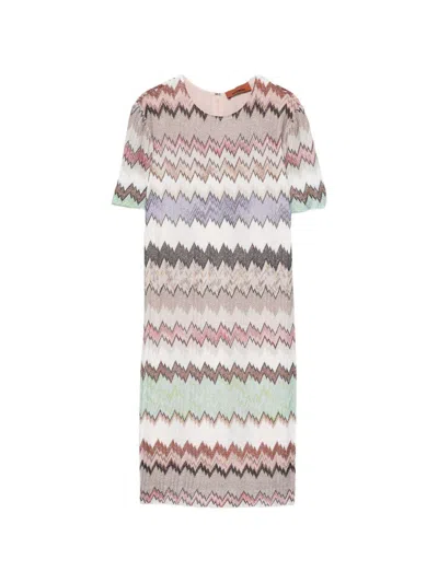 Missoni Dresses White In Multi