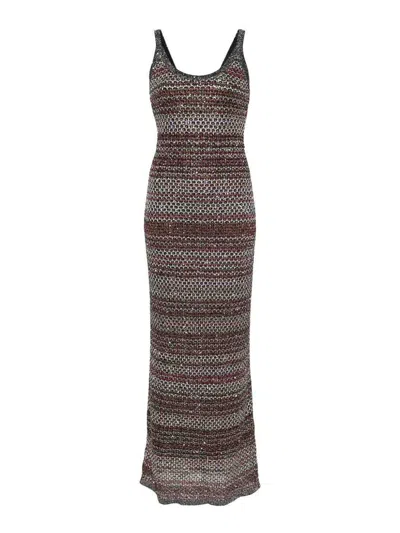 Missoni Dresses With Lurex Details In Brown