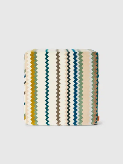 Missoni Dune 40x40x40 Cm Cubic Outdoor Pouffe In Multi