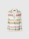 Missoni Embroidered Viscose Blend Blazer With Long Sleeves In Multicoloured