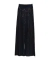 Missoni Wide-leg High Waist Striped Sequin Trousers In Animal Print