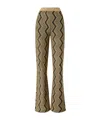 Missoni Zigzag Pattern High-waist Trousers In Black/silver