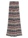 Missoni Womens Multicolor Tones Chevron Metallic-knit Wide-leg Trousers In Multi