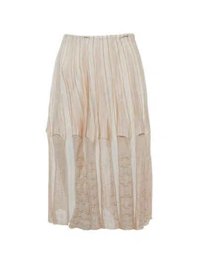 Pre-owned Missoni Elasticated-waistband Skirt In Neutral