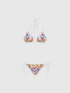 Missoni Multicolor Bikini With Adjustable Tie Closure And All-over Zigzag Motif In Viscose Blend Woman In Animal Print