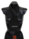 Missoni Elegant Black Wool Scarf With Fringes