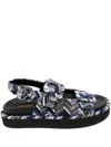 Missoni Elise Zigzag Knitted Sandals In Blue