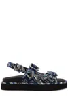 Missoni Elise Zigzag Knitted Sandals In Blue