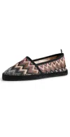 Missoni Espadrillas Slip On In Tessuto Chevron In Black