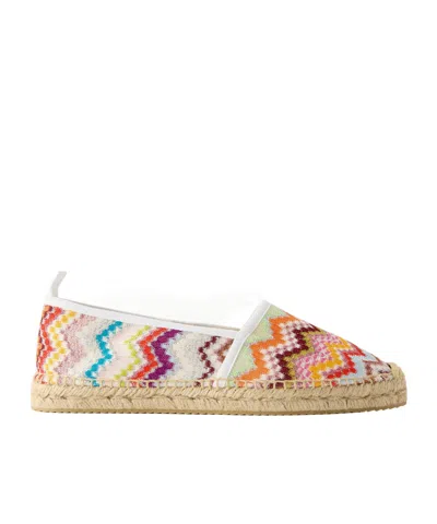 Missoni Elle Striped Woven Espadrilles In Multi