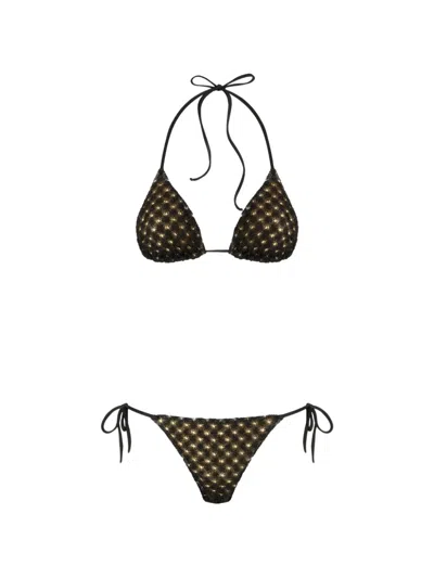 Missoni Embellished Triangle Bikini In Black