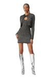 Missoni Embossed Zig Zag Cardigan With Sequins In Black 1