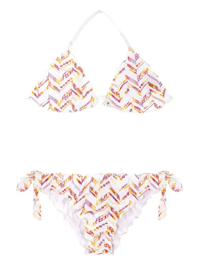 Missoni Kids' Embroidered Bikini In Multi