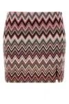 Shop Missoni Embroidered Cotton Blend Mini Skirt