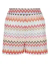 MISSONI EMBROIDERED COTTON BLEND SHORTS