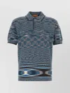 Missoni Polo In Cotone Ricamato  Uomo In Blue