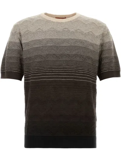 Missoni Men's Embroidered Conto T-shirt In Stripped