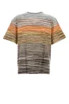 Missoni Slub Cotton Jersey T-shirt In Multicolor In Orange/brown