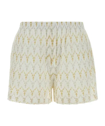 Missoni Embroidered Lace Shorts In Neutral