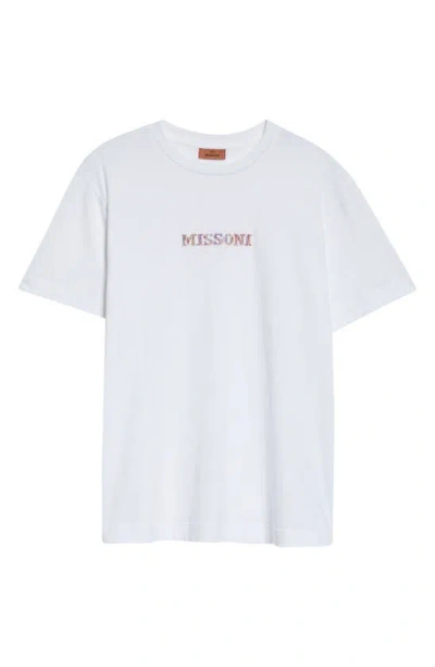 MISSONI EMBROIDERED LOGO COTTON T-SHIRT