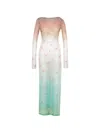 Missoni Multicolor Ombre Boat Neck Maxi Dress